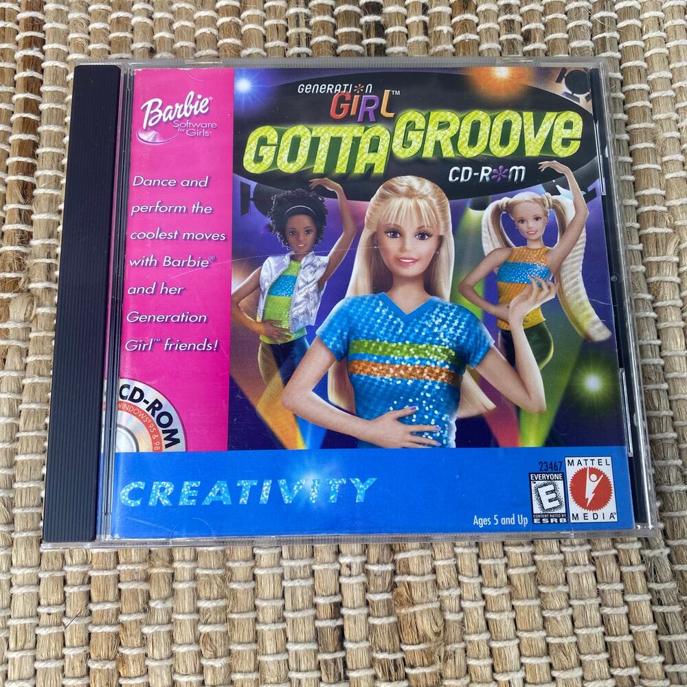 Vtg Mattel Barbie Generation Girl Gotta Groove CD-ROM Dance & Creativity Game